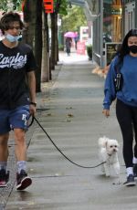 CAMILA MENDES and Charles Melton Out with Their Dog in Vancouver 09/26/2021