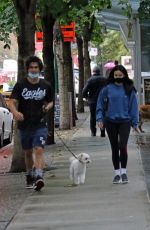 CAMILA MENDES and Charles Melton Out with Their Dog in Vancouver 09/26/2021