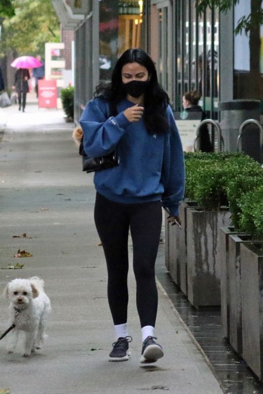 CAMILA MENDES and Charles Melton Out with Their Dog in Vancouver 09/26/2021