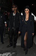 CARDI B Night Out at Paris Fashion Week 09/29/2021