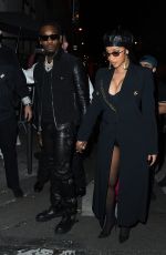 CARDI B Night Out at Paris Fashion Week 09/29/2021