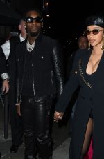 CARDI B Night Out at Paris Fashion Week 09/29/2021