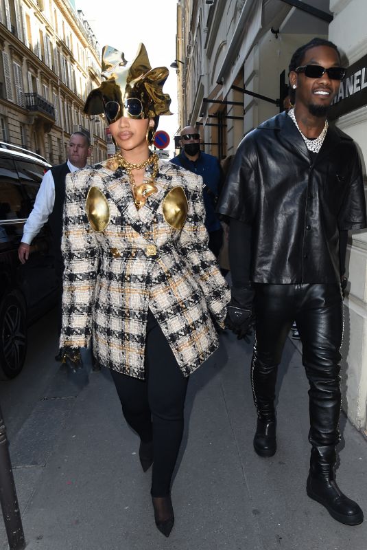 CARDI B Out Shopping in Paris 09/29/2021
