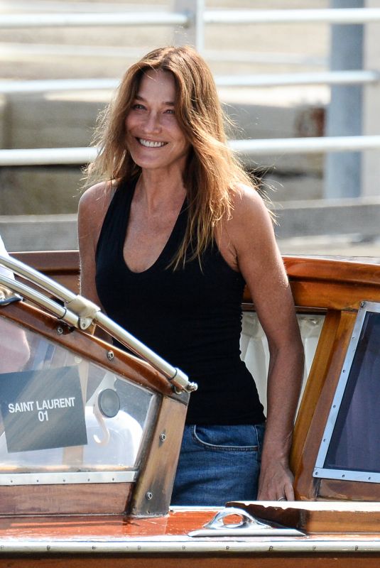 CARLA BRUNI Out in Venice 08/31/2021
