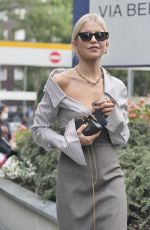 CAROLINE DAUR Arrives at Fendi Show at Milan Fashion Week 09/22/2021