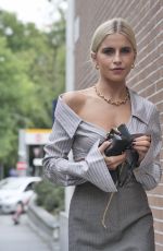 CAROLINE DAUR Arrives at Fendi Show at Milan Fashion Week 09/22/2021