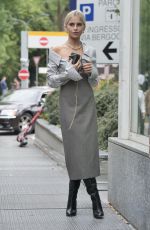 CAROLINE DAUR Arrives at Fendi Show at Milan Fashion Week 09/22/2021