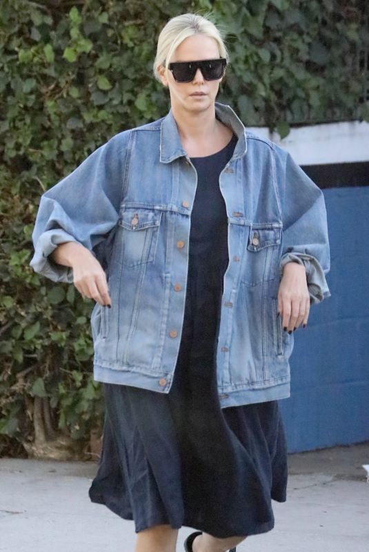 CHARLIZE THERON Out and About in Los Angeles 09/21/2021