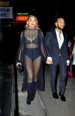 CHRISSY TEIGEN and John Legend Out for Late-night Dinner in New York 09/26/2021