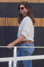CINDY CRAWFORD Arrives at Her Cafe Habana Restaurant in Malibu 09/07/2021