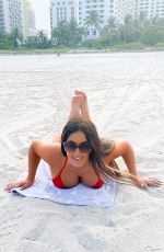 CLAUDIA ROMANI in Bikini at a Beach in Miami 09/06/2021