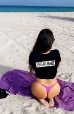 CLAUDIA ROMANI Posing for Local Brand Vegan Babe at a Beach in Miami 09/22/2021