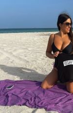 CLAUDIA ROMANI Posing for Local Brand Vegan Babe at a Beach in Miami 09/22/2021