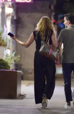 CONNIE BRITTON Out with a Mystery Man at Sushi Park in Los Angeles 09/22/2021