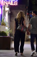 CONNIE BRITTON Out with a Mystery Man at Sushi Park in Los Angeles 09/22/2021