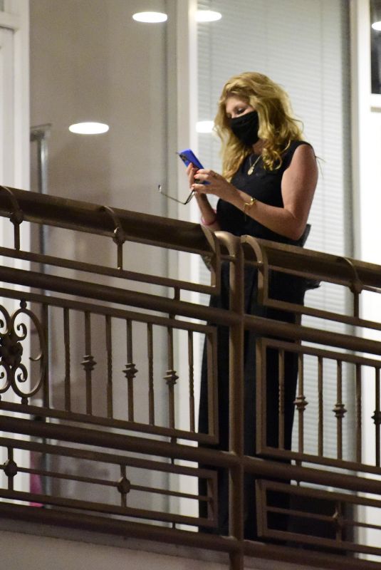 CONNIE BRITTON Out with a Mystery Man at Sushi Park in Los Angeles 09/22/2021