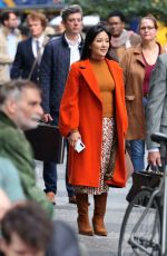 CONSTANCE WU on the Set of Lyle Lyle Crocodile in New York 09/27/2021
