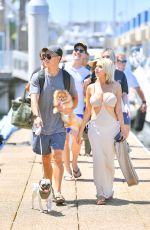 COURTNEY STODDEN and Chris Sheng Out in Marina Del Rey 08/28/2021