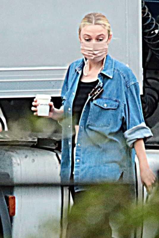 DAKOTA FANNING on the Set of Ripley in Rome 09/15/2021