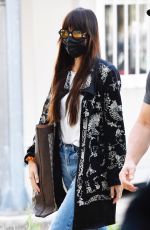 DAKOTA JOHNSON Arrives at Marco Polo Airport in Venice 09/03/2021