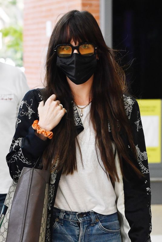 DAKOTA JOHNSON Arrives at Venice