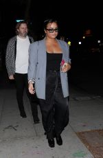 DEMI LOVATO Arrives at Delilah in West Hollywood 09/25/2021