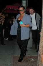 DEMI LOVATO Arrives at Delilah in West Hollywood 09/25/2021