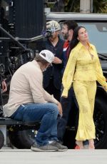 DEMI MOORE on the Set of The Unbearable Weight Of Massive Talent in Los Angeles 09/23/2021