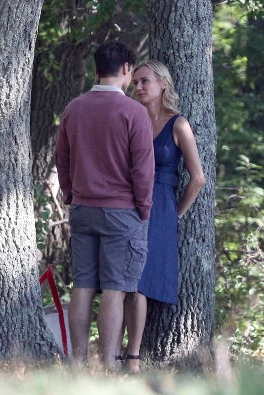 DIANE KRUGER and Ray Nicholson on the Set of Out of the Blue in Providence 09/10/2021