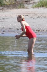 DIANE KRUGER in Swimsuit on the Set of Out of the Blue in Warwick 09/14/2021
