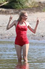 DIANE KRUGER in Swimsuit on the Set of Out of the Blue in Warwick 09/14/2021