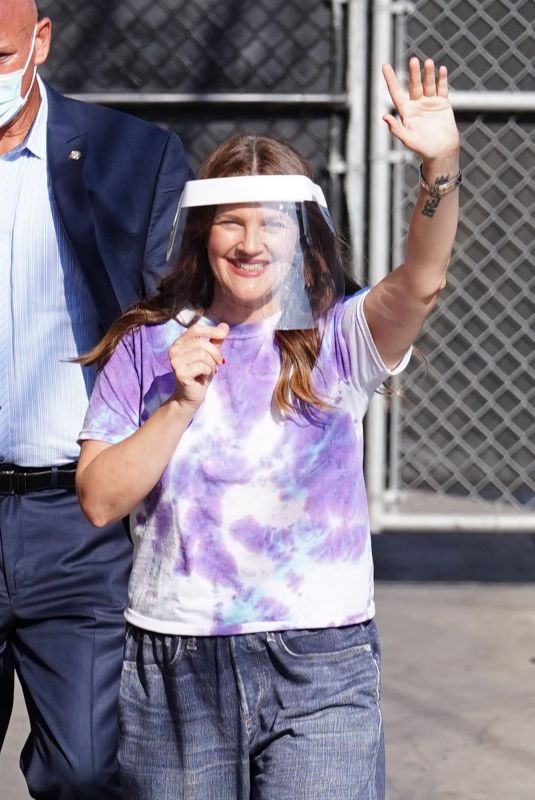 DREW BARRYMORE Arrives at Jimmy Kimmel Live 09/08/2021