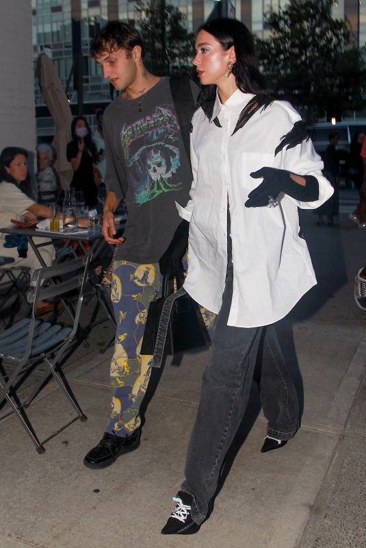 DUA LIPA and Anwar Hadid Out for Dinner in New York 09/20/2021