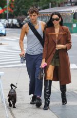 DUA LIPA and Anwar Hadid  Out with Their Dog in New York 09/21/2021