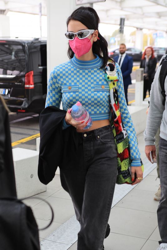 DUA LIPA at Airport in Milan 09/27/2021