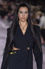 DUA LIPA at Versace Fashion Show in Milan 09/24/2021 