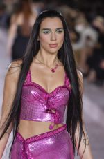 DUA LIPA at Versace Fashion Show in Milan 09/24/2021 
