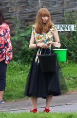 ELEANOR TOMLINSON on the Set of The Outlaws in Bristol 09/14/2021