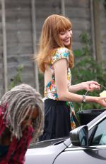 ELEANOR TOMLINSON on the Set of The Outlaws in Bristol 09/14/2021