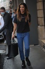 ELISABETTA CANALIS Out Shopping in Milan 09/23/2021