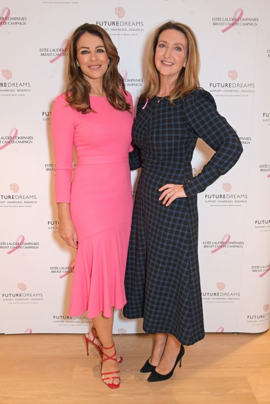 ELIZABETH HURLEY and VICTORIA DERBYSHIRE at Estee Lauder Breast Cancer Campaign 09/29/2021