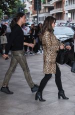 ELIZABETH HURLEY Out at Milan Fashion Week 09/25/2021