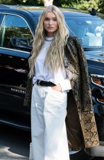 ELSA HOSK Arrives at Michael Kors Spring/Summer 2022 Show at New York Fashion Week 09/10/2021