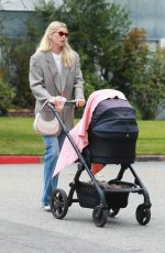 ELSA HOSK Out with Her Baby in Pasadena 09/17/2021