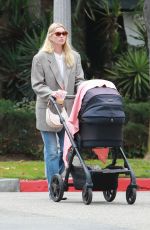 ELSA HOSK Out with Her Baby in Pasadena 09/17/2021