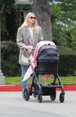 ELSA HOSK Out with Her Baby in Pasadena 09/17/2021