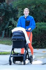 ELSA HOSK Out with Her Baby in Pasadena 09/24/2021