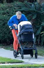ELSA HOSK Out with Her Baby in Pasadena 09/24/2021