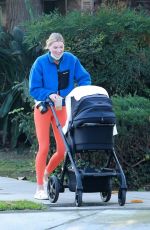 ELSA HOSK Out with Her Baby in Pasadena 09/24/2021