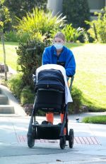 ELSA HOSK Out with Her Baby in Pasadena 09/24/2021